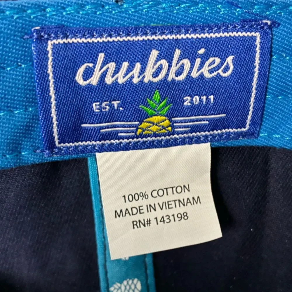 Chubbies English Bulldog Baseball Cap Strapback Navy Blue One Size Dad Hat